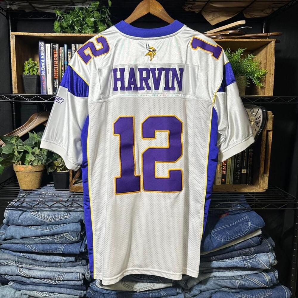 Reebok Percy Harvin Minnesota Vikings Jersey White Stitched NFL Shirt SIze 50